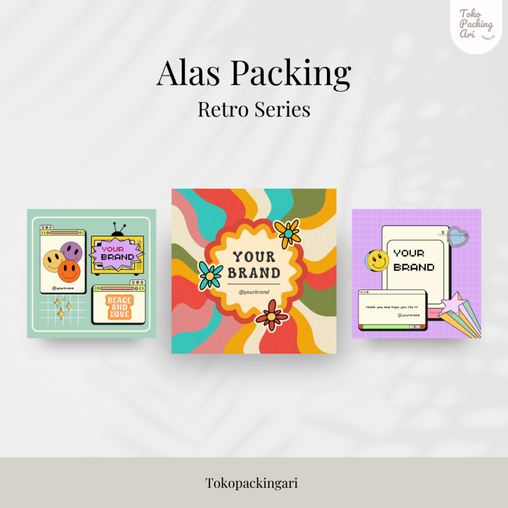 

Alas Packing | Retro and Gradation Series | FREE PLASTIK | Paper Aksesoris | Kertas Dudukan | Cute Paper | Alas Packaging | Free Plastik