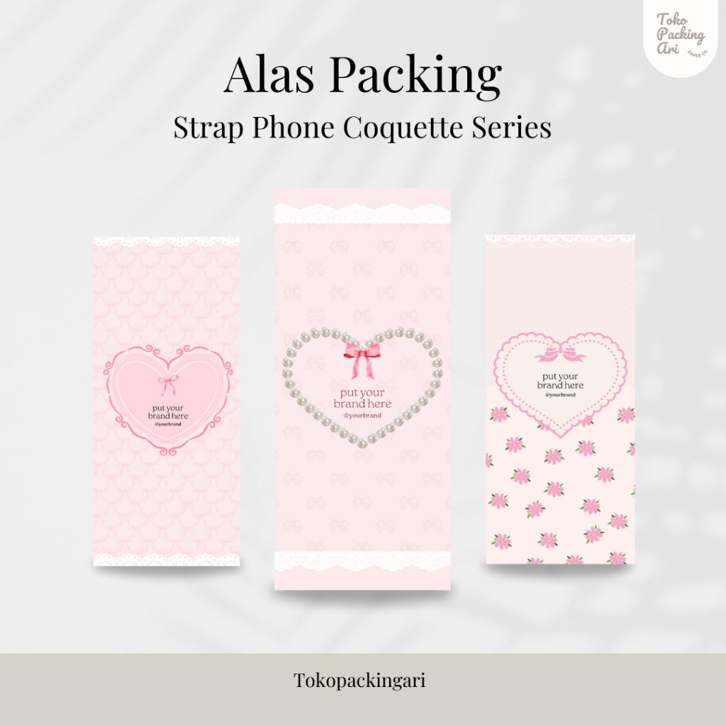 

Alas Packing | Strap Phone Coquette Series | Paper Aksesoris | FREE PLASTIK | Kertas Dudukan | Cute Paper | Alas Packaging