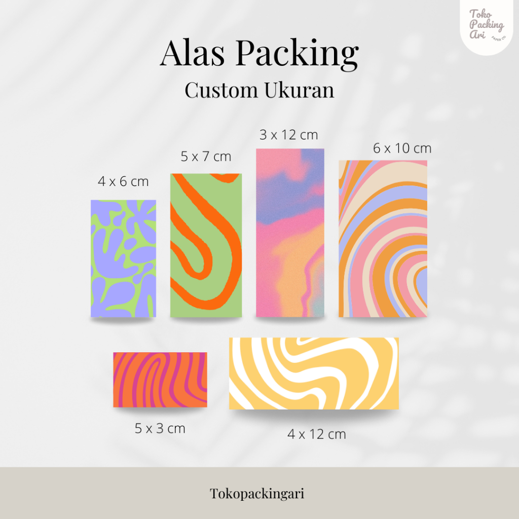 

Alas Packing | Custom Ukuran | Paper Aksesoris | Kertas Dudukan | Cute Paper | Alas Packaging