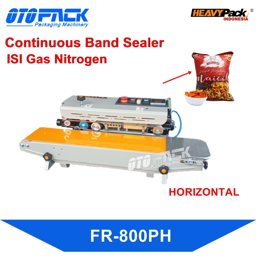 FR-800PH Continuous Band Sealer Nitrogen Mesin Sealer isi Nitrogen Horizontal