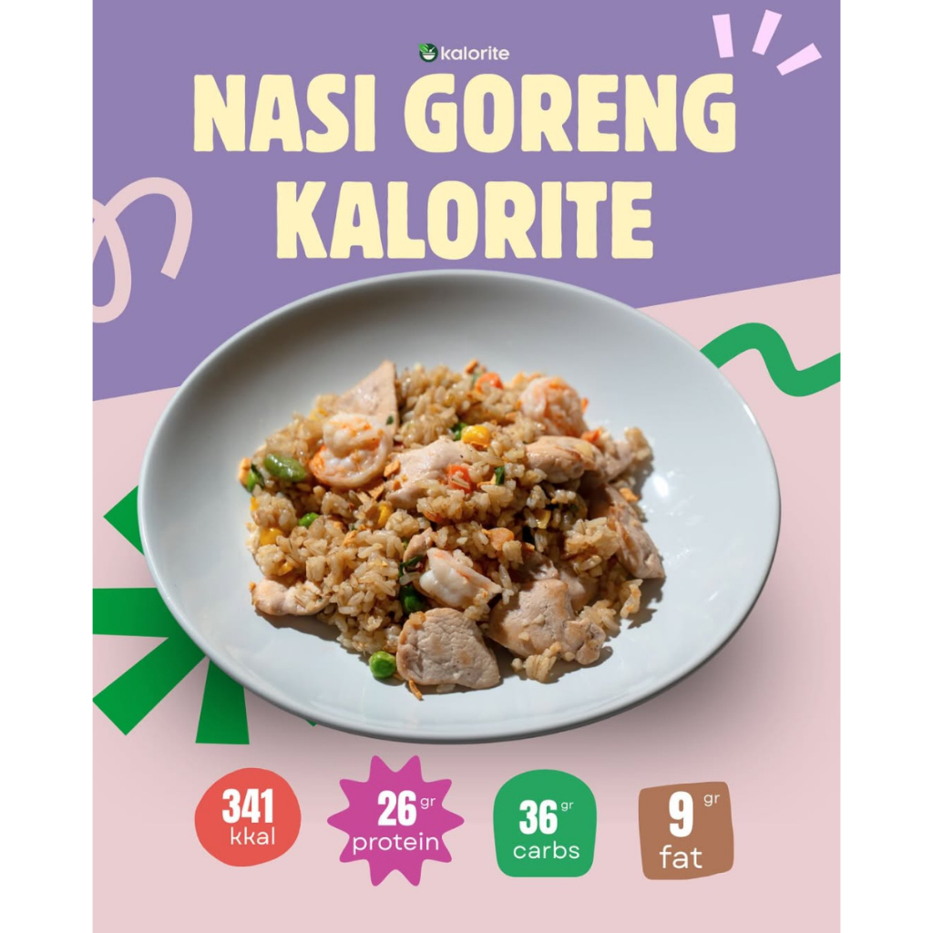 

Nasi Goreng Bawang Putih Frozen – Garlic Fried Rice | Meal Prep Beku Praktis, Ready to Heat | Kalorite