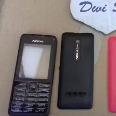 Casing nokia 301 biru tua bagus