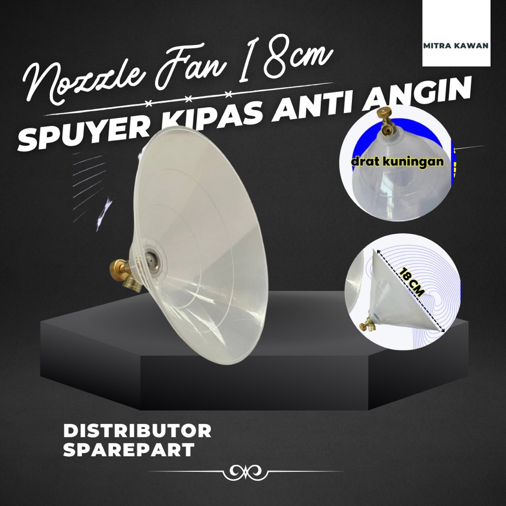 Nozel Fan 18cm Anti Angin Spuyer