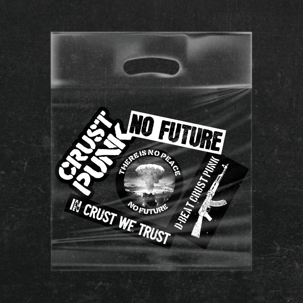 

Stiker Band Punk Crust Punk D-Beat Stenchcore