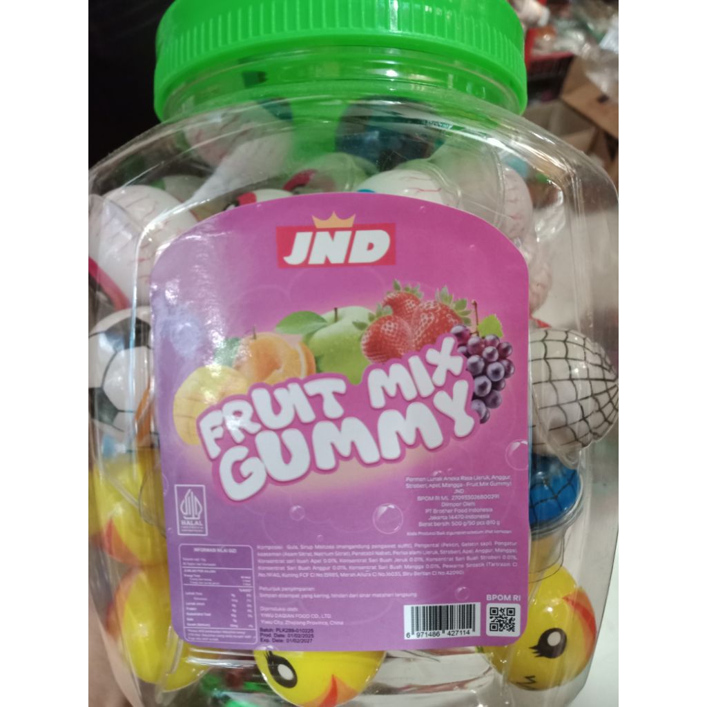 

Fruit Mix Gummy isi 50Pcs x 10gr