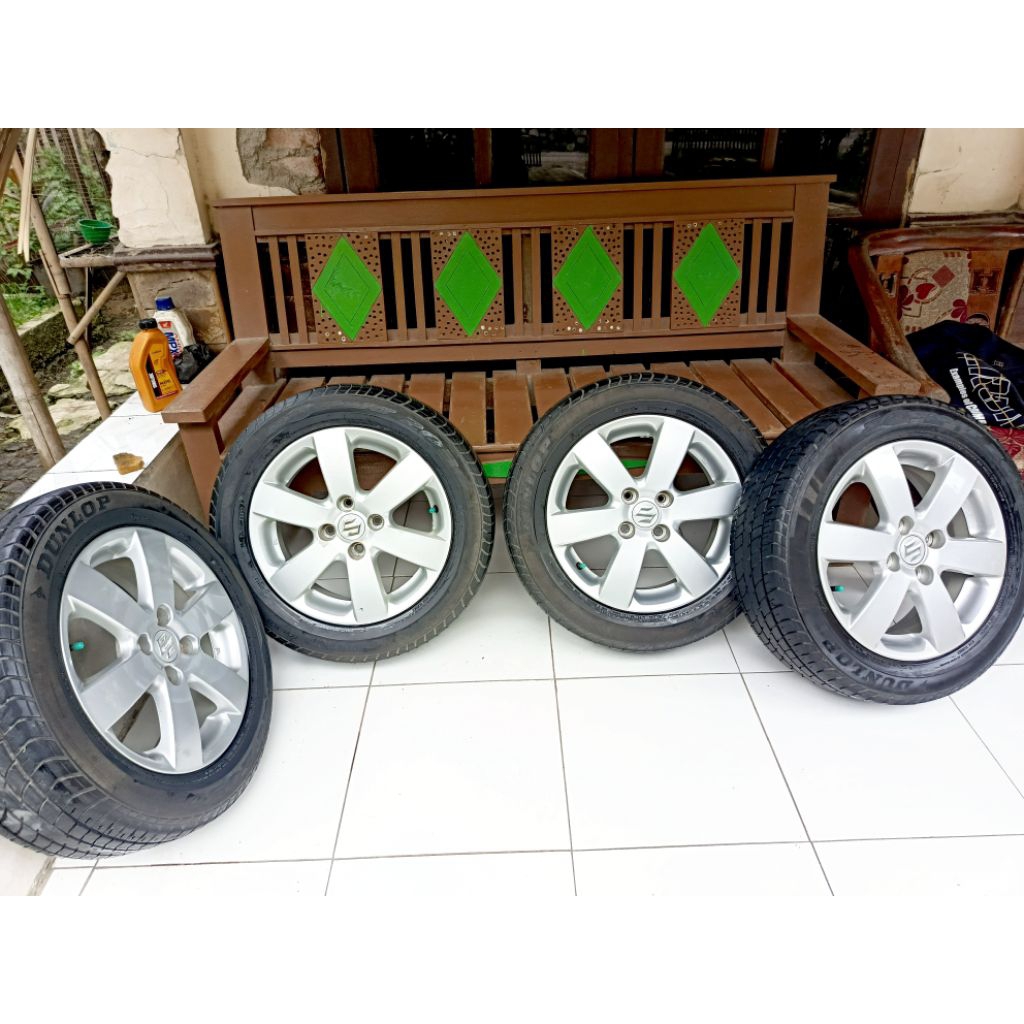 velg seken ori suzuki swift ring 15+ban dunlop