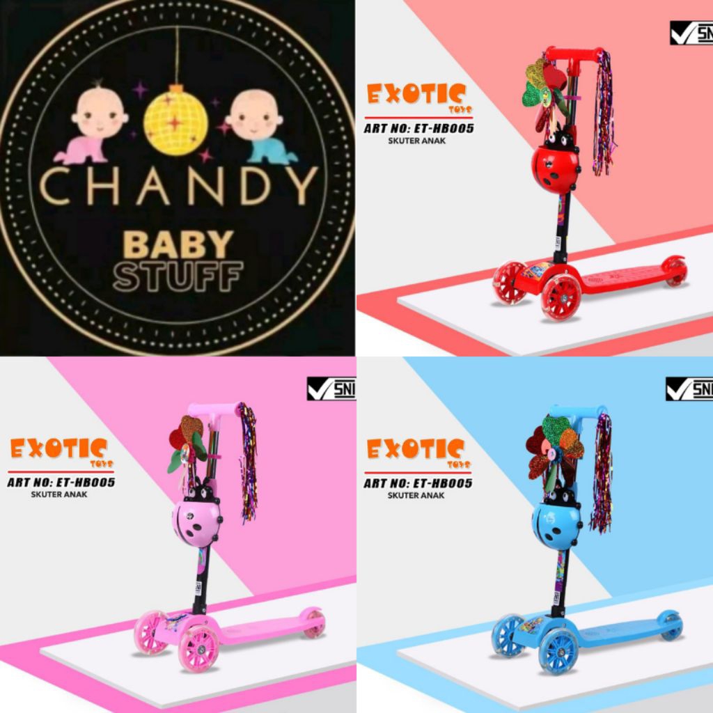 SCOOTER ANAK EXOTIC HB 005 MODEL KUMBANG & HB 013