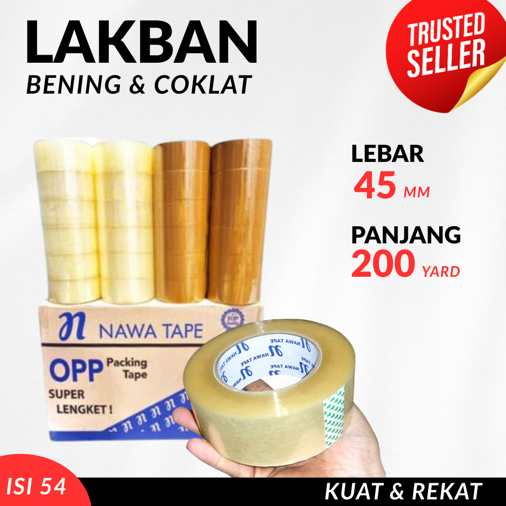 

Lakban Coklat 1 Dus 45 mm x 200 Yard Ekonomis Termurah Grosir