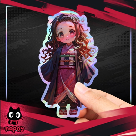 

Stiker Hologram Anime Demon Slayer Nezuko Kamado Realis