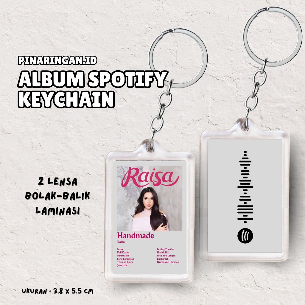 (Raisa) GANCI PREMIUM ACRYLIC SPOTIFY ALBUM BISA DI SCAN DI SPOTIFY FULL LAMINASI GLOSSY