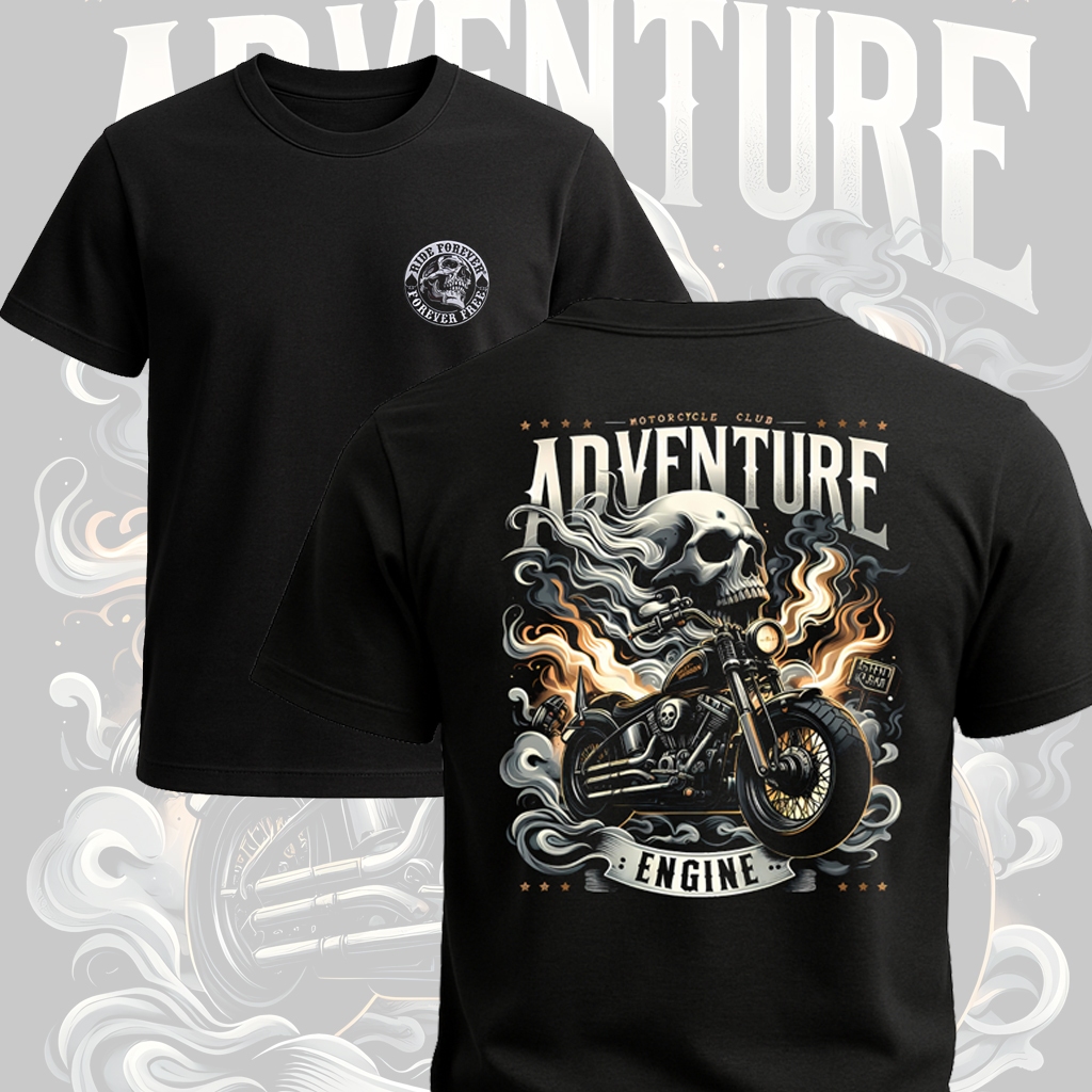 kaos motor pria biker / baju brotherhood / kaos motor vintage / kaos biker lengan panjang / kaos kat