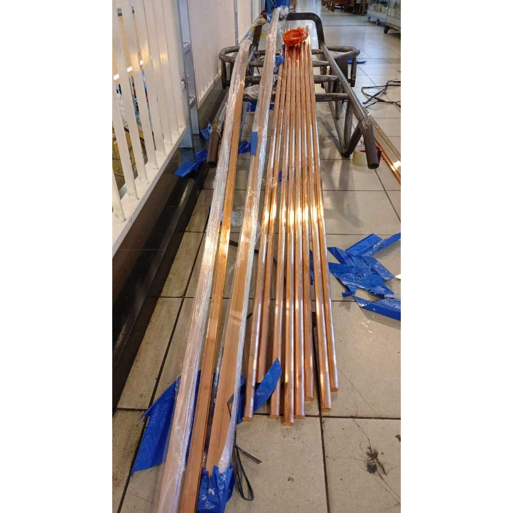 Jual Busbar Tembaga dan Grouding Rod Full Tembaga Berbagai Ukuran