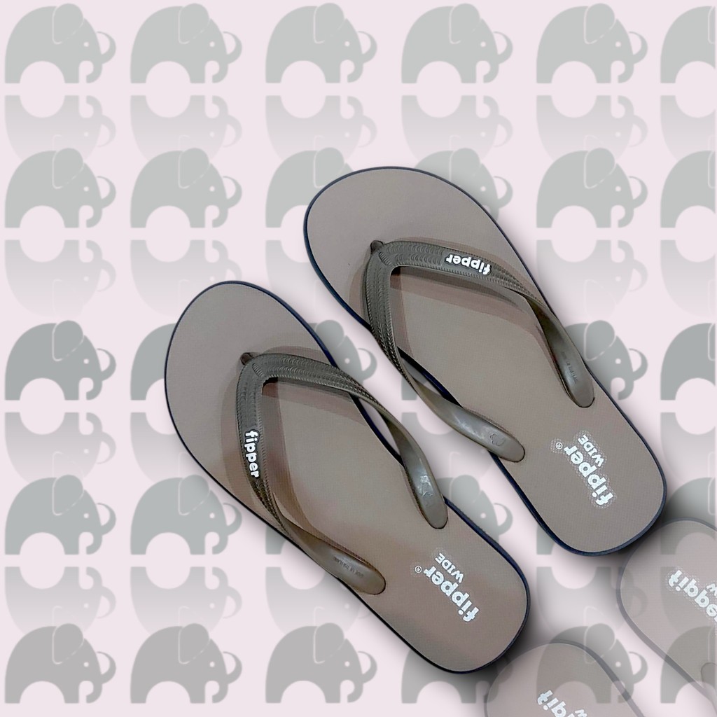 FIPPER WIDE BROWN(MOCHA)/GREY(DARK)/BROWN(TAUPE) - sandal jepit pria/wanita
