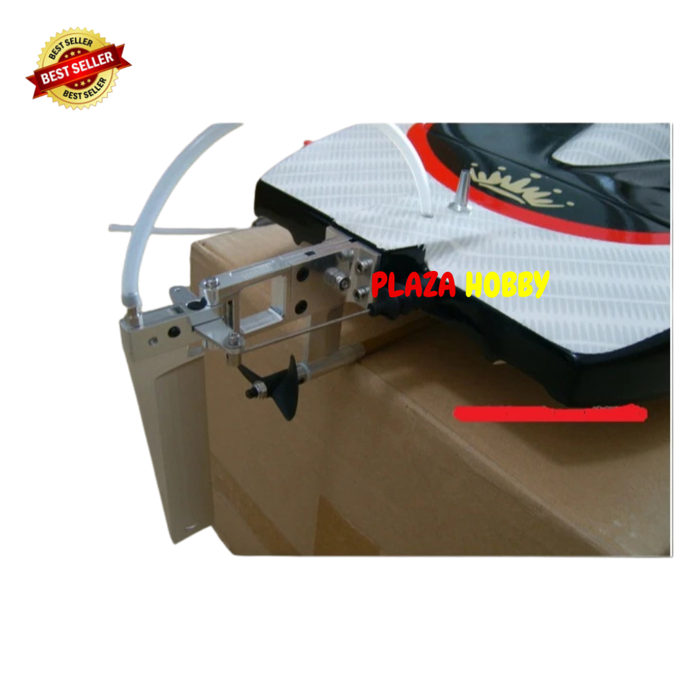 metal alloy rc boat rudder 110mm dengan shaft braket 4mm untuk rc boat catamaran CAT 82cm rakit kapa