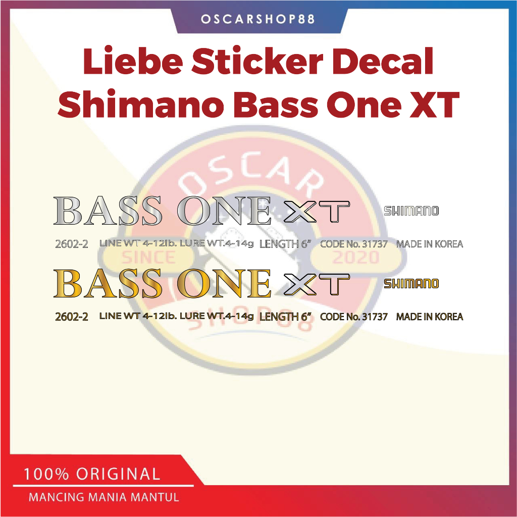 Oscarshop88 Liebe Sticker Decal Joran Shimano Bass One XT