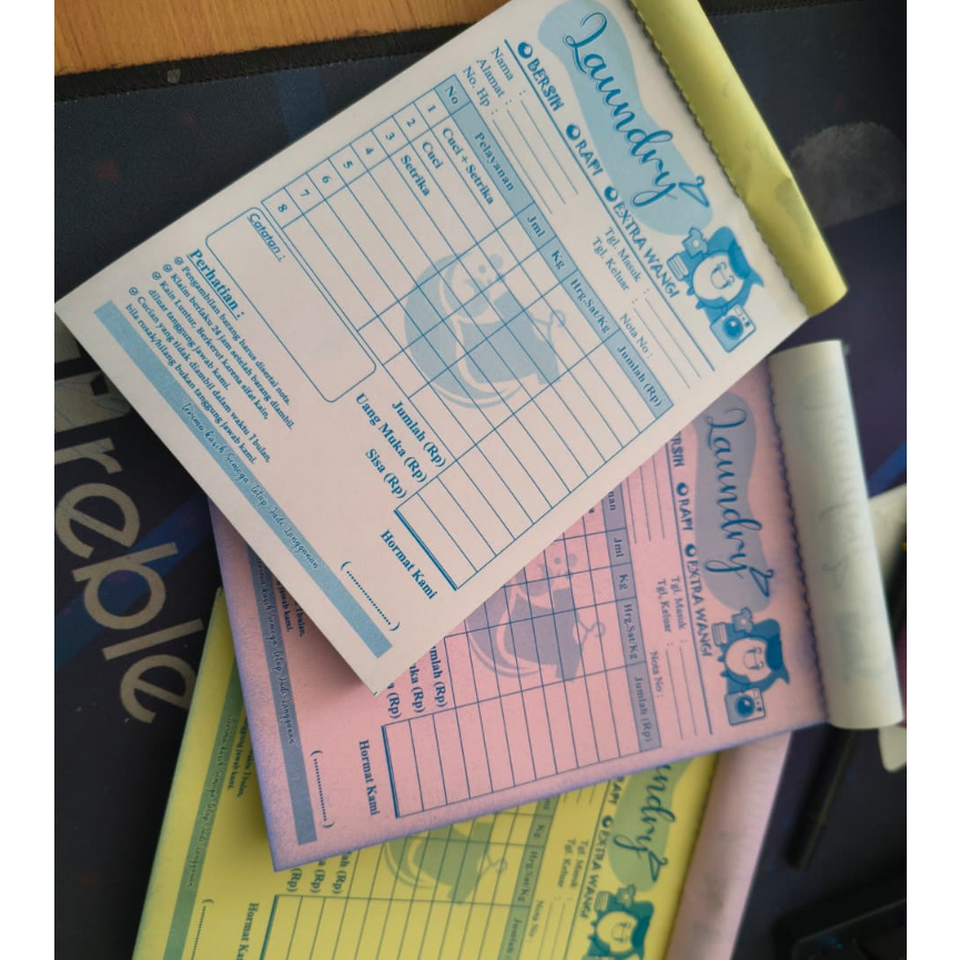 

RajaNota - Laundry 3 Rangkap Non Custom Ready siap kirim langsung tembus tanpa karbon Murah 3 Ply