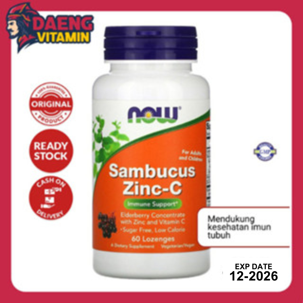 Vitamin Suplemen NOW Covid Sambucus Zinc C