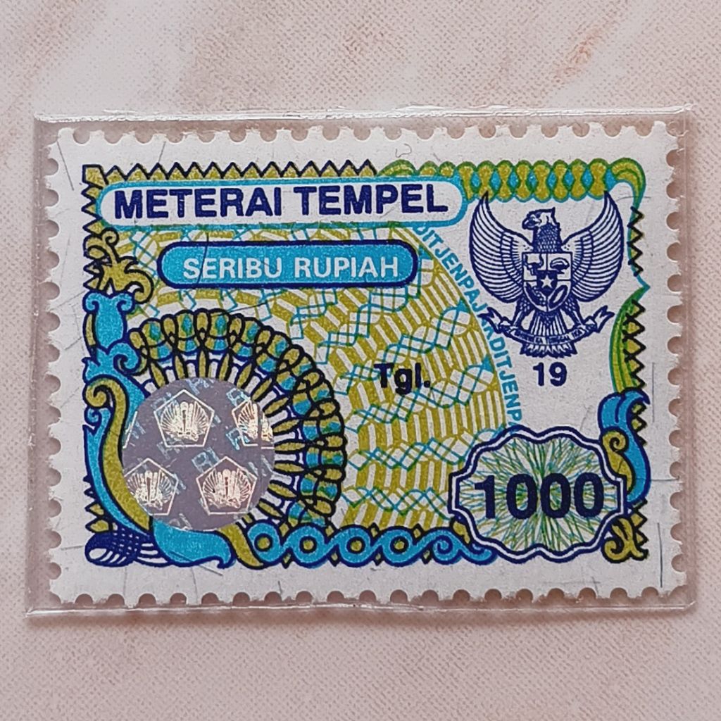 

Materai Meterai Tahun 1996 - 1999 Nominal 1.000 rupiah Mint