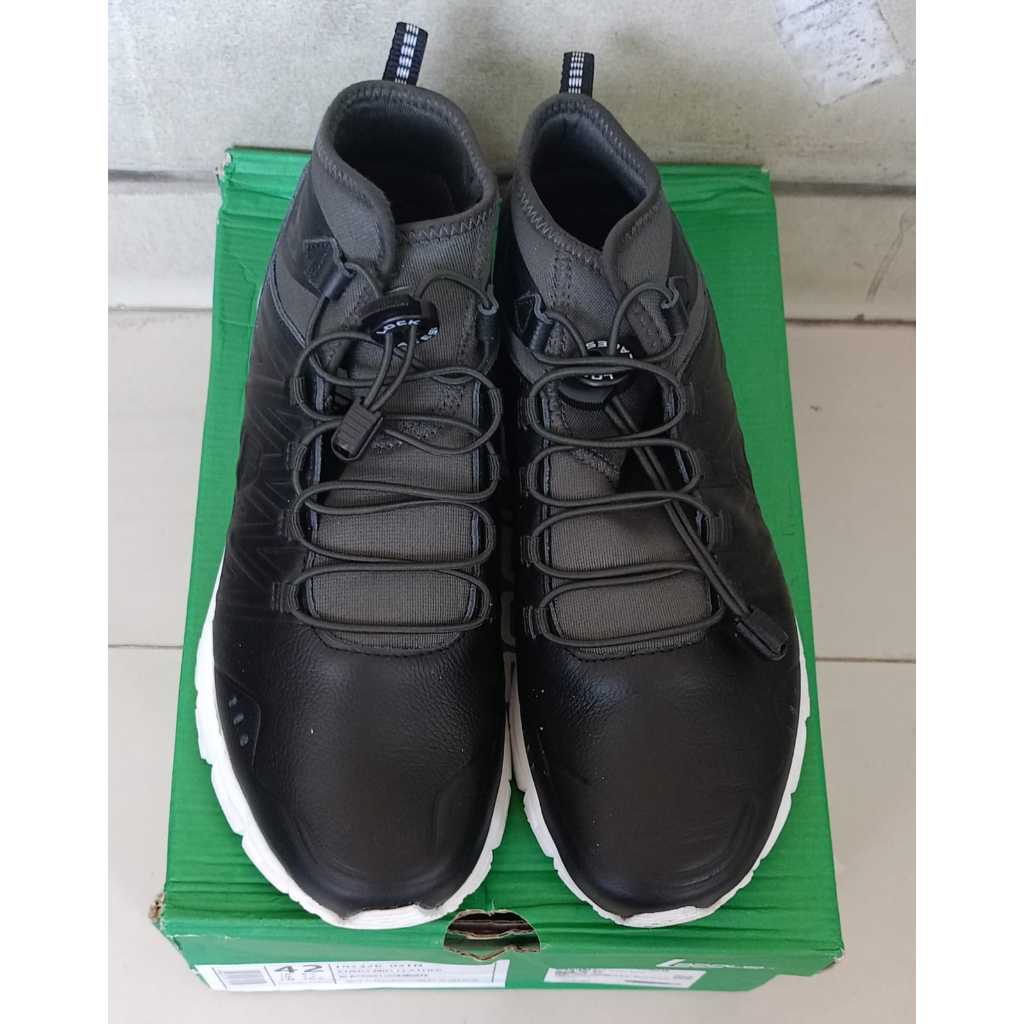 Sepatu Sneaker League Kumo Mid Leather M Original Hitam Putih