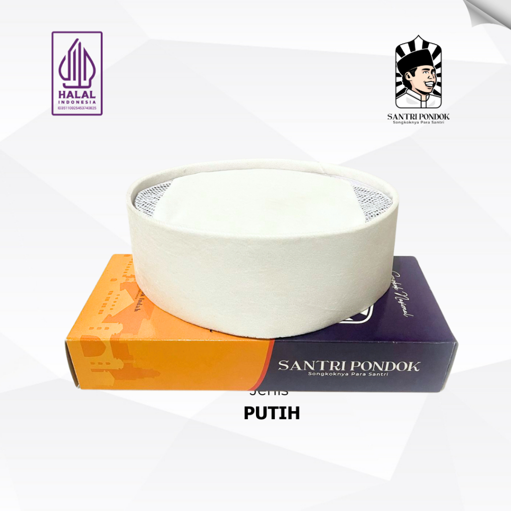 Songkok Peci Nasional AC Putih Santri Pondok