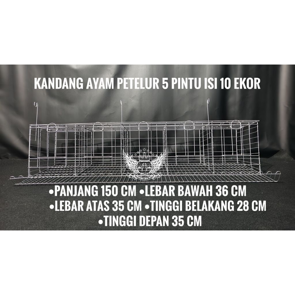 KANDANG AYAM GALVANIS LAYER AYAM PETELUR PINTU 5 ISI 10 EKOR