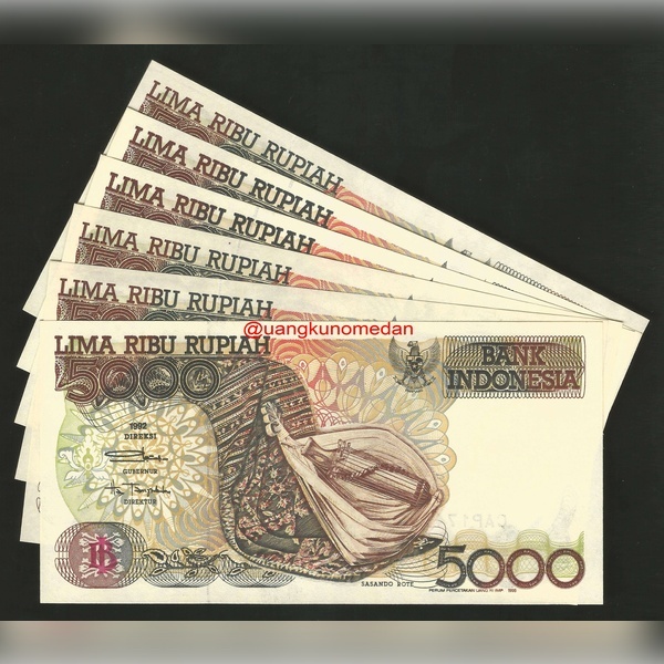 Uang 5000 Rupiah Sasando 1992 Gress