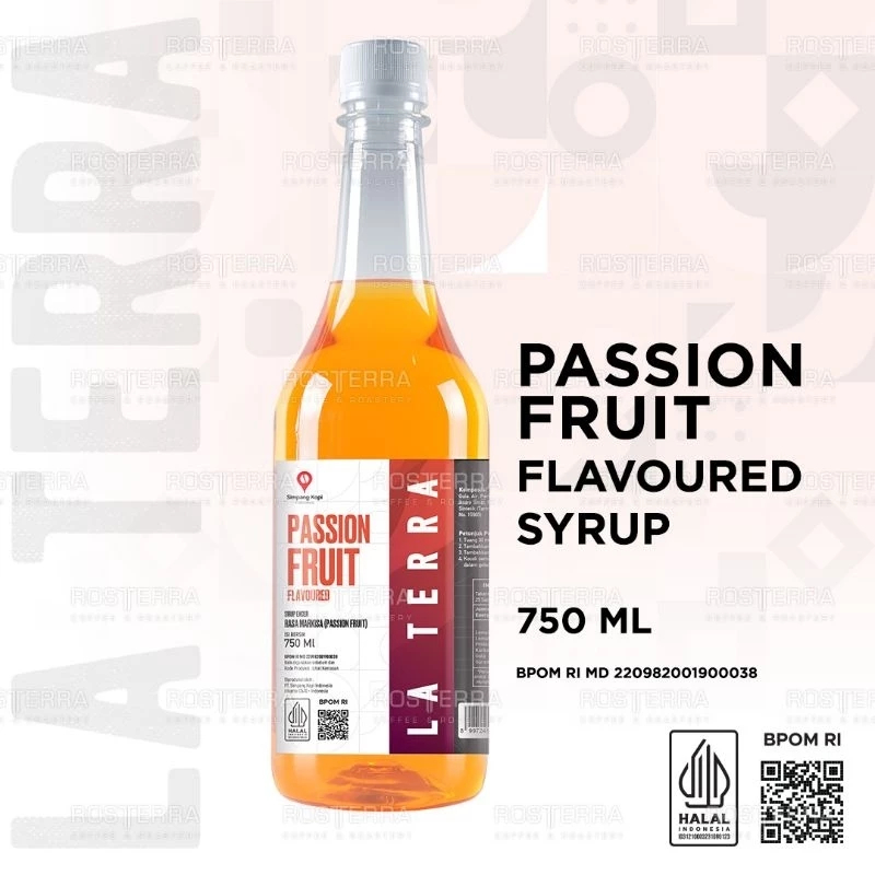 

La Terra Syrup Passion Fruit 750 ml | Flavor Sirup Minuman Rasa Markisa