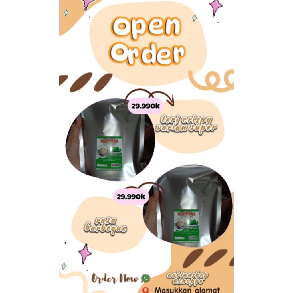 

ikan teri yang varian super rasa barbeque