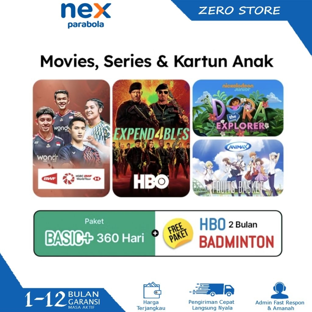 Paket Basic+ Nex Parabola 360 Hari Paket 1012 Nex Parabola