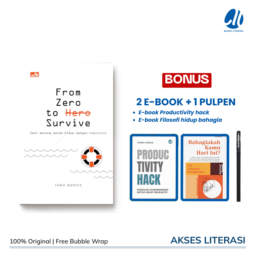 [SPESIAL BONUS]Buku From Zero To Hero Survive - Theo Derickn - Elex Media Gramedia