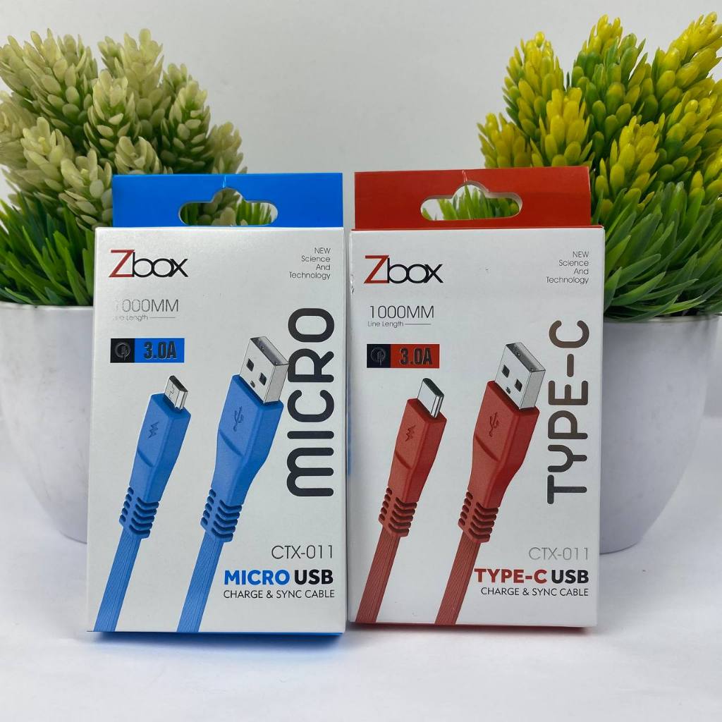 KABEL DATA ZBOX CTX-011 TYPE C DAN MIKRO | KABEL USB MURAH 3A