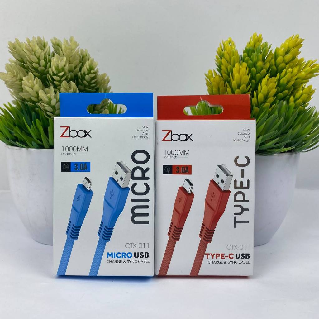 KABEL DATA ZBOX CTX-011 TYPE C DAN MIKRO | KABEL USB MURAH 3A