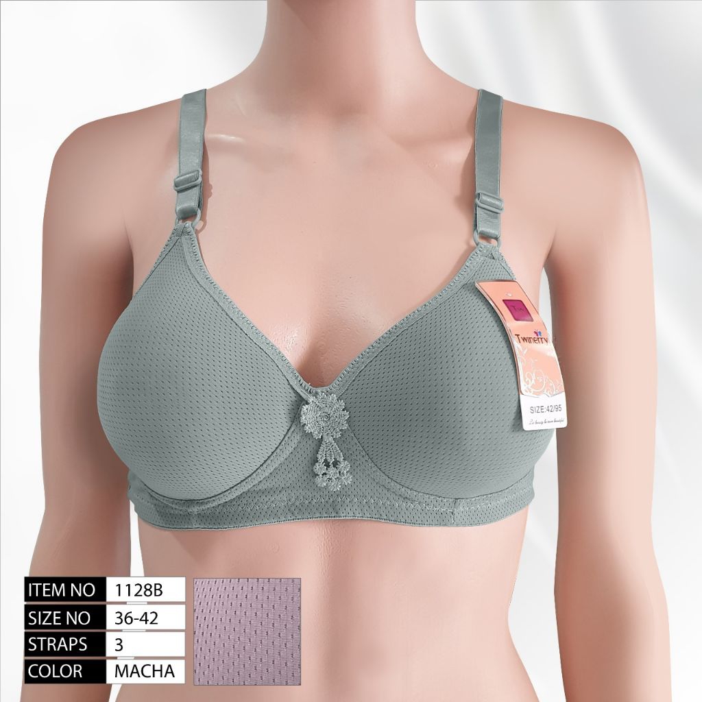 Bh Bra Pori / Wafer, Cup B Ukuran 38 - 44, Kait 3 Busa Sedang Tanpa Kawat #1128B