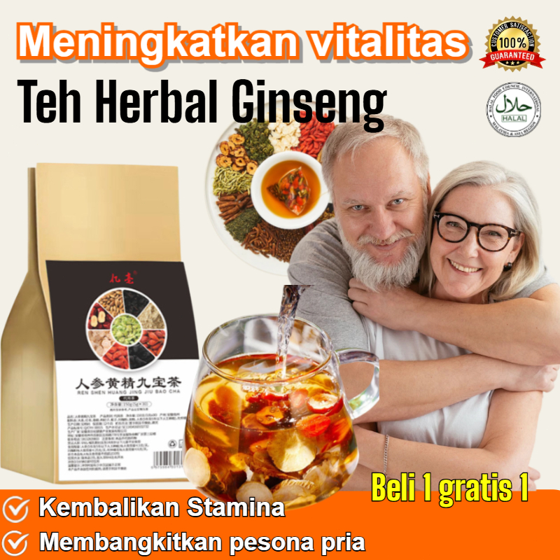 

⚡【Teh Ginseng Jiubao】/Teh Nutrisi Ginjal Huangjing/Minuman Kesehatan Qi dan Darah/Kombinasi Teh Herbal/Teh Celup Rempah/Teh Jiubao Huangjing/Teh Premium Sehat/Minuman Tradisional/Teh Ginseng Wolfberry/Teh Bergizi
