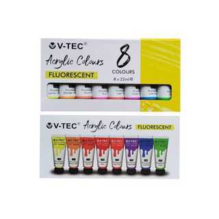 

V-TEC CAT ACRYLIC FLUORESCENT 8X22ML 8 WARNA