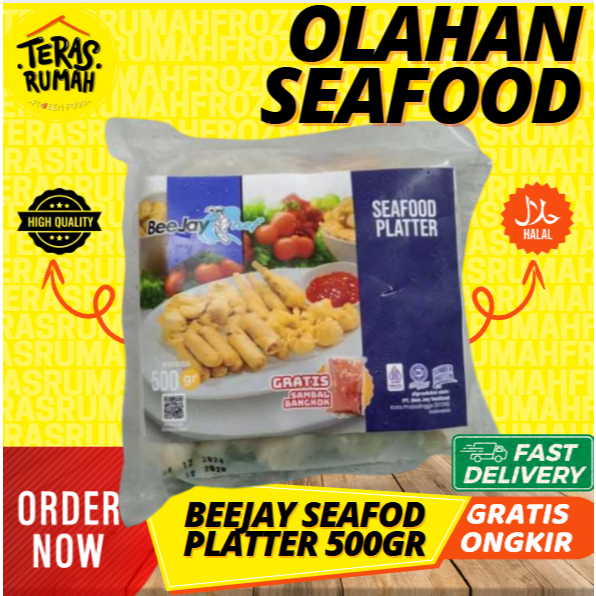

BEEJAY SEAFOOD PLATER MIX / SEAFOOD GORENG MIX 500GR LENGKAP SAUS
