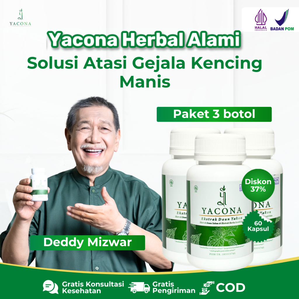 Yacona Herbal Alami Obat Herbal Bantu Atasi Gejala Kencing Manis