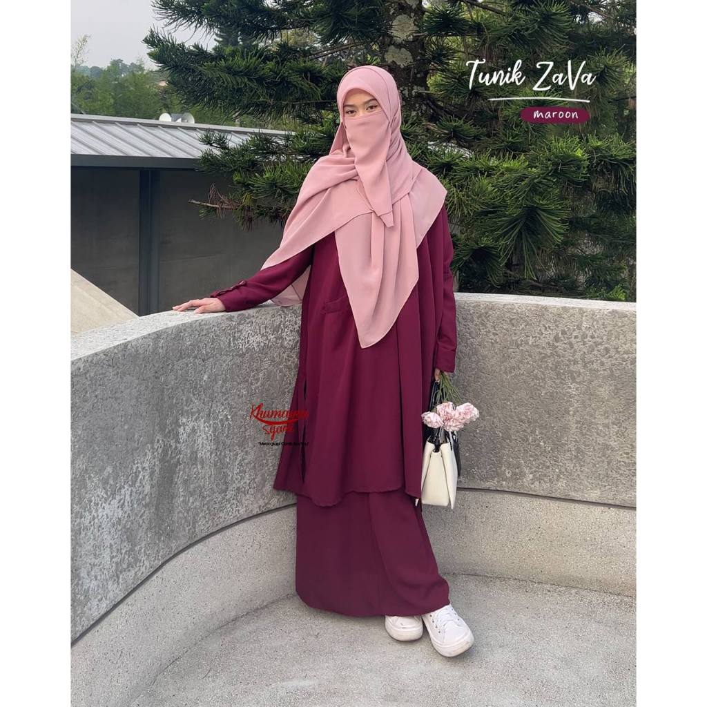 TUNIK SET ROK SYARI ZAVA BY KHUMAIRA SYARI