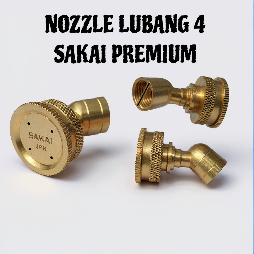 NOSEL NOZEL SPUYER SPRAYER KUNINGAN LUBANG 4 SAKAI SUPER KABUT/ NOZZEL SPRAYER LUBANG 4 KUNINGAN