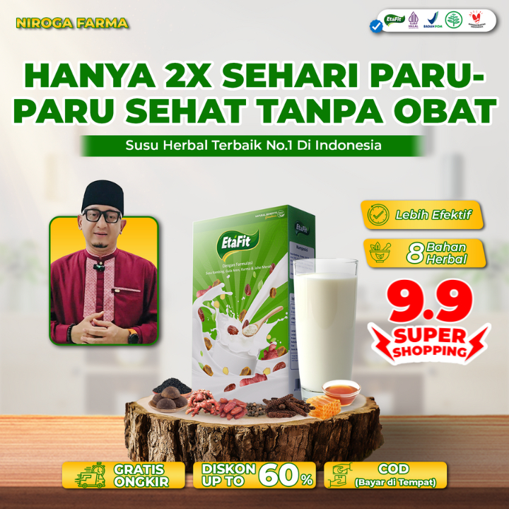 

Obat Terapi Detox Infeksi Paru Paru Bronkitis Tbc ISPA Sesak Nafas- Etafit Susu kambing Etawa Bubuk