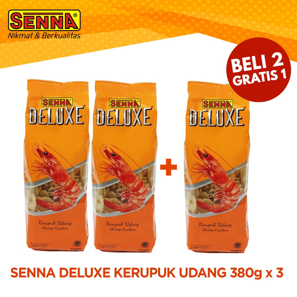 

BELI 2 GRATIS 1 Kerupuk Senna Deluxe Udang 380g / Kerupuk PAG Shop / Kerupuk Senna Udang / Kerupuk Udang