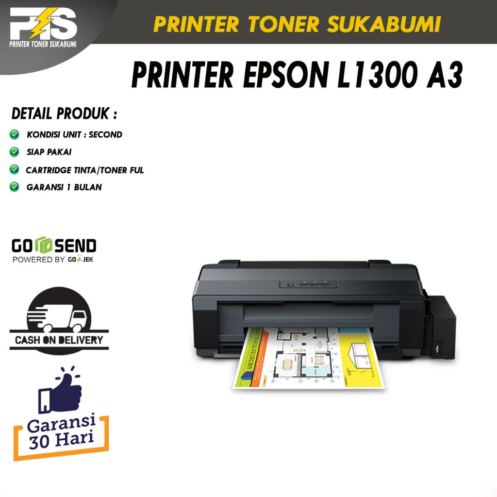 printer Epson L1300 Bekas bergaransi