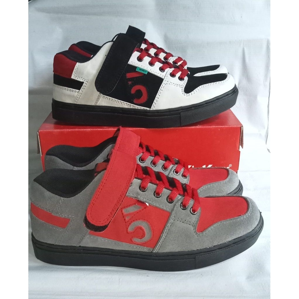 sepatu gowes MTB kulit sapi suede