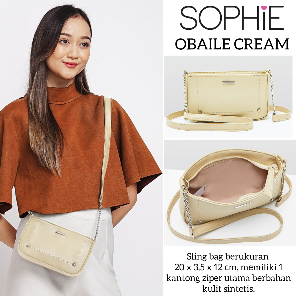TAS OBAILE CREAM SOPHIE MARTIN PARIS PROMO TAS SELEMPANG RANTAI WANITA BAG
