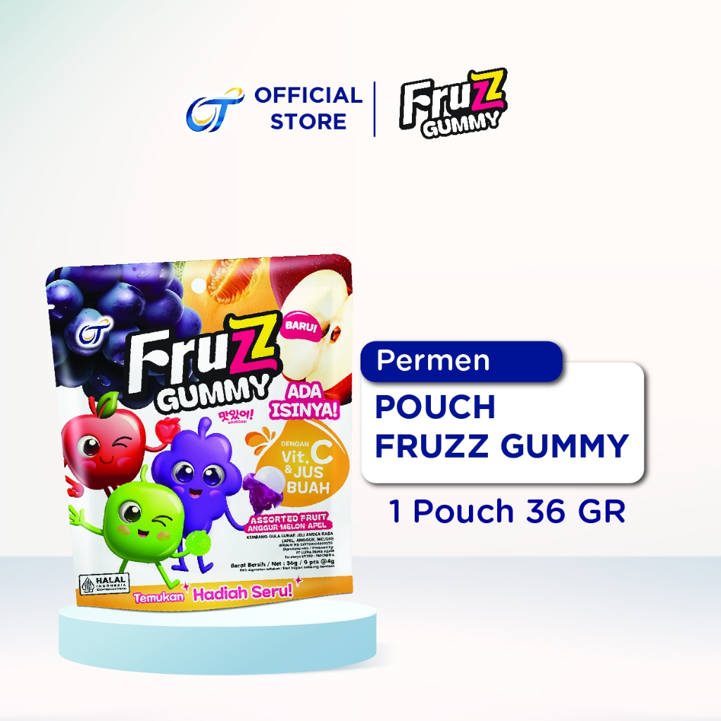 

Fruzz Gummy Assorted Pouch 36 Gram
