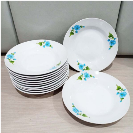 Piring Keramik Toyoki Rose 8/ Piring Keramik Bunga