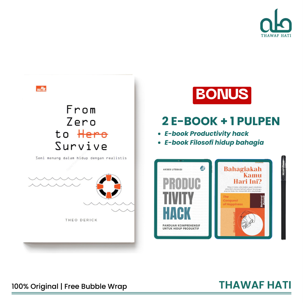 [SPESIAL BONUS]Buku From Zero To Hero Survive - Theo Derickn - Elex Media Gramedia