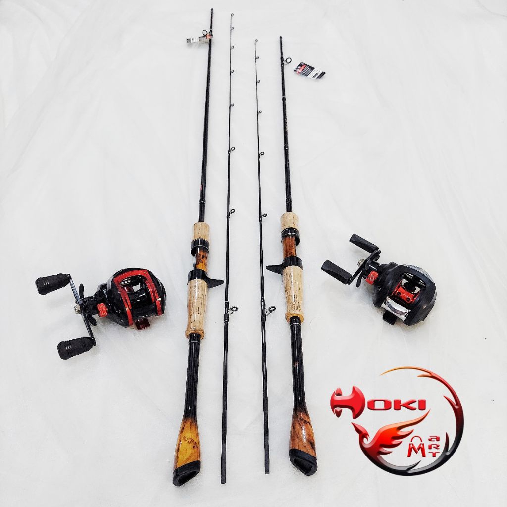 Free soft lure Joran set ul bc baby grouper + reel audi / takeo / set joran ultra light bait casting