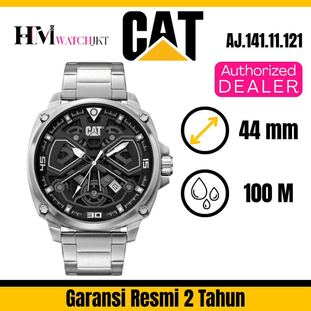 CATERPILLAR Tokyo AJ.141.11.121 Jam Tangan Pria Original Analog Quartz Stainless Steel Antiair