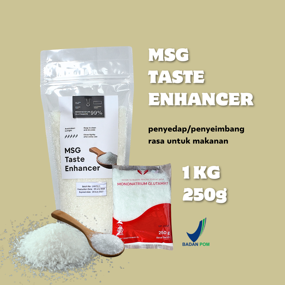 

Penguat rasa 1kg & 250gr| Penyedap rasa | MSG | Lebih kuat dari micin